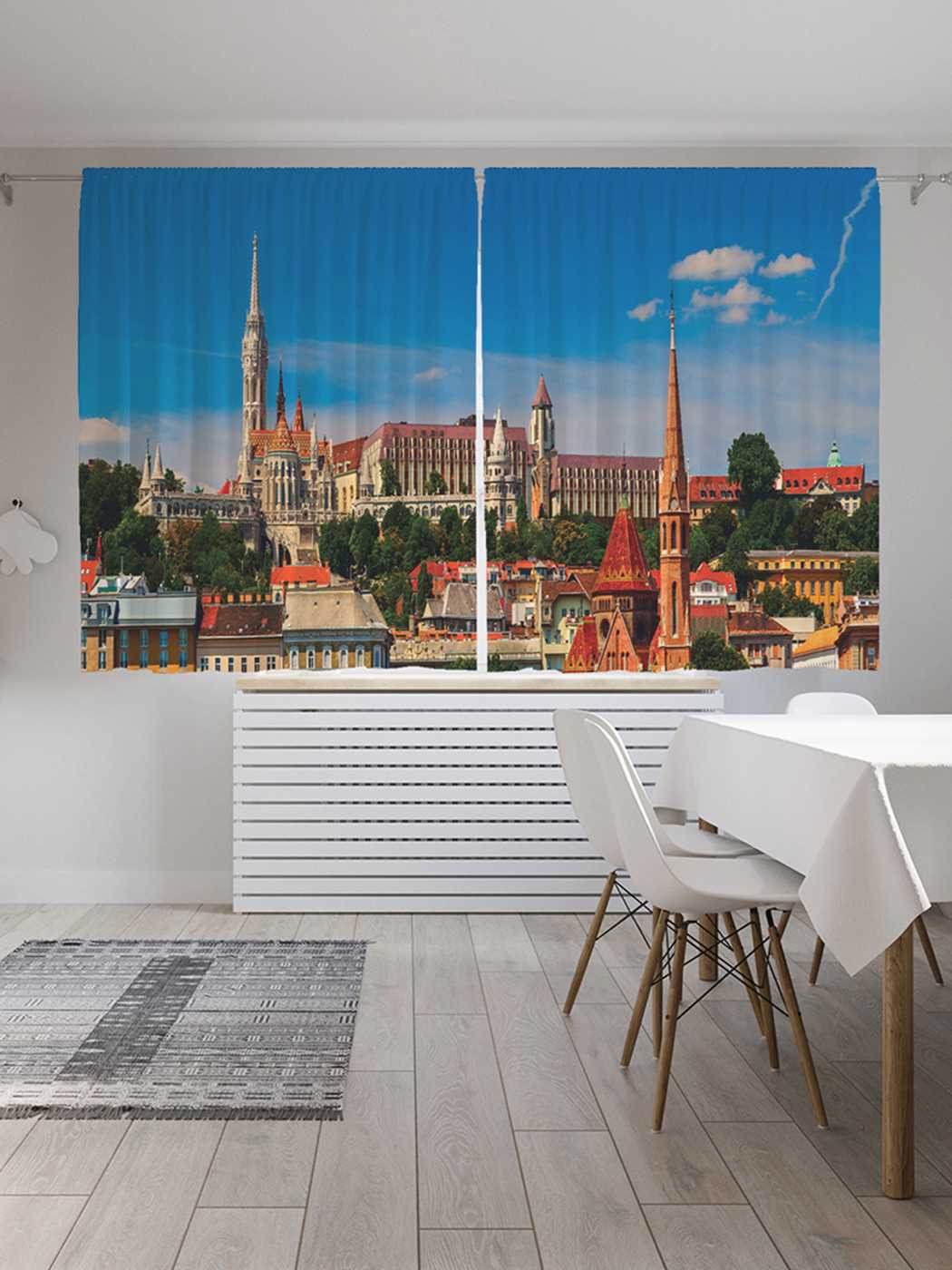 

Шторы JoyArty c фотопечатью "Процветающий город" из сатена, 290х180 см, Процветающий город