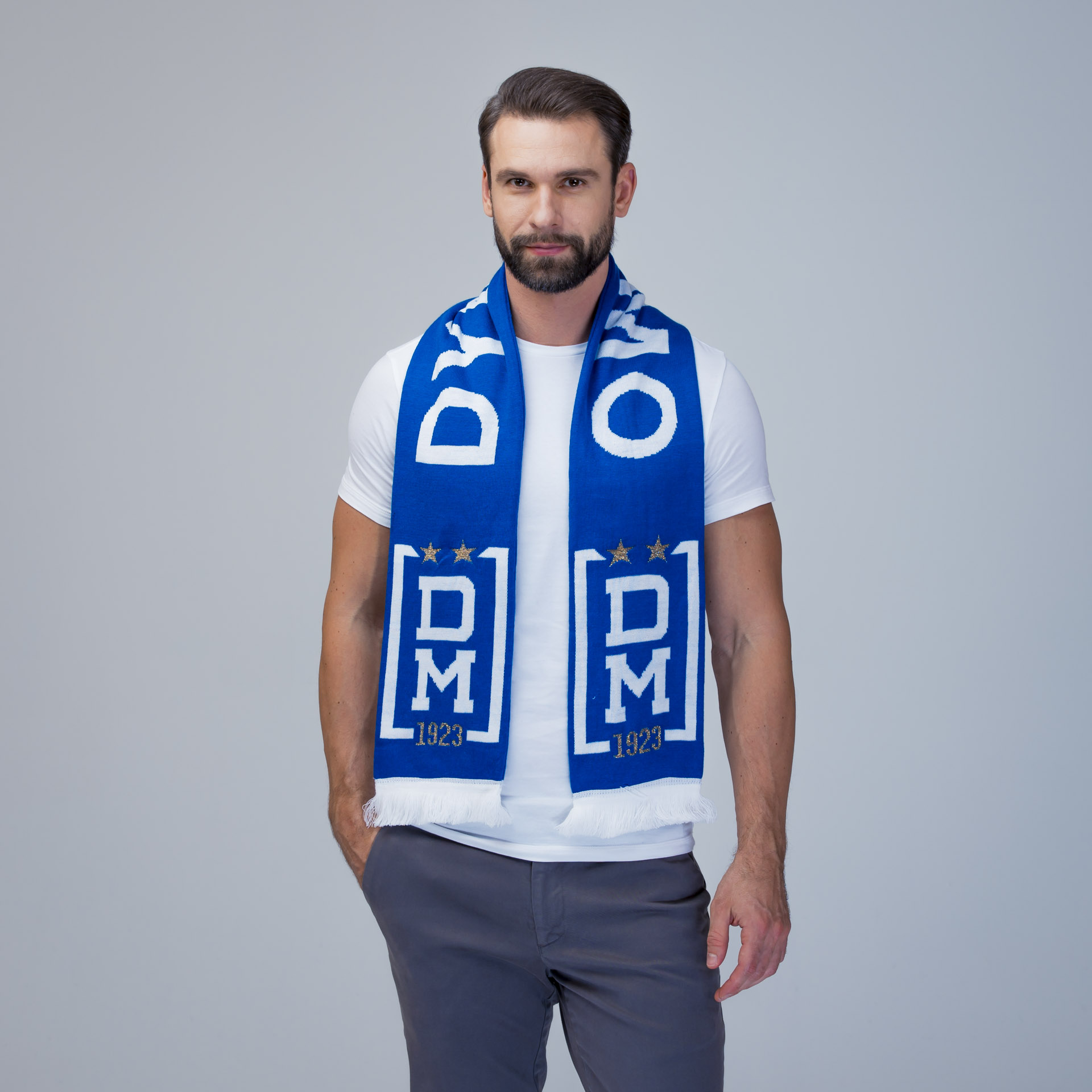 Шарф ФК Динамо Москва 906024 синий