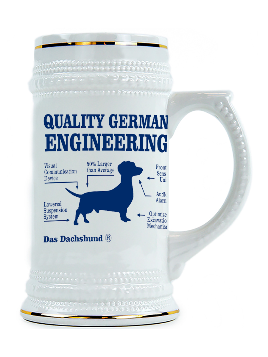 фото Пивная кружка drabs quality german engineering das dachshund