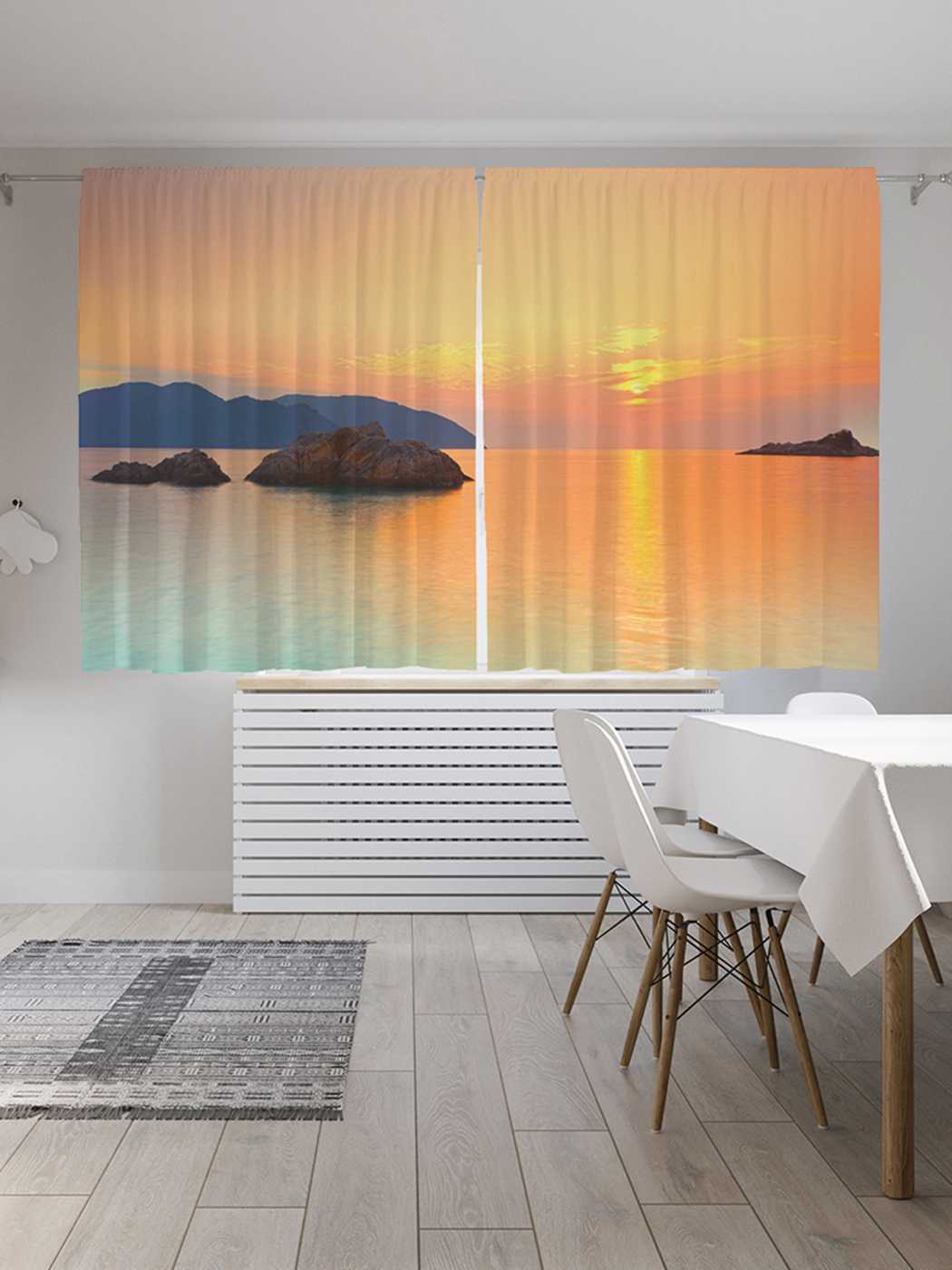 

Шторы JoyArty c фотопечатью "Облачный закат" из сатена, 290х180 см, Облачный закат