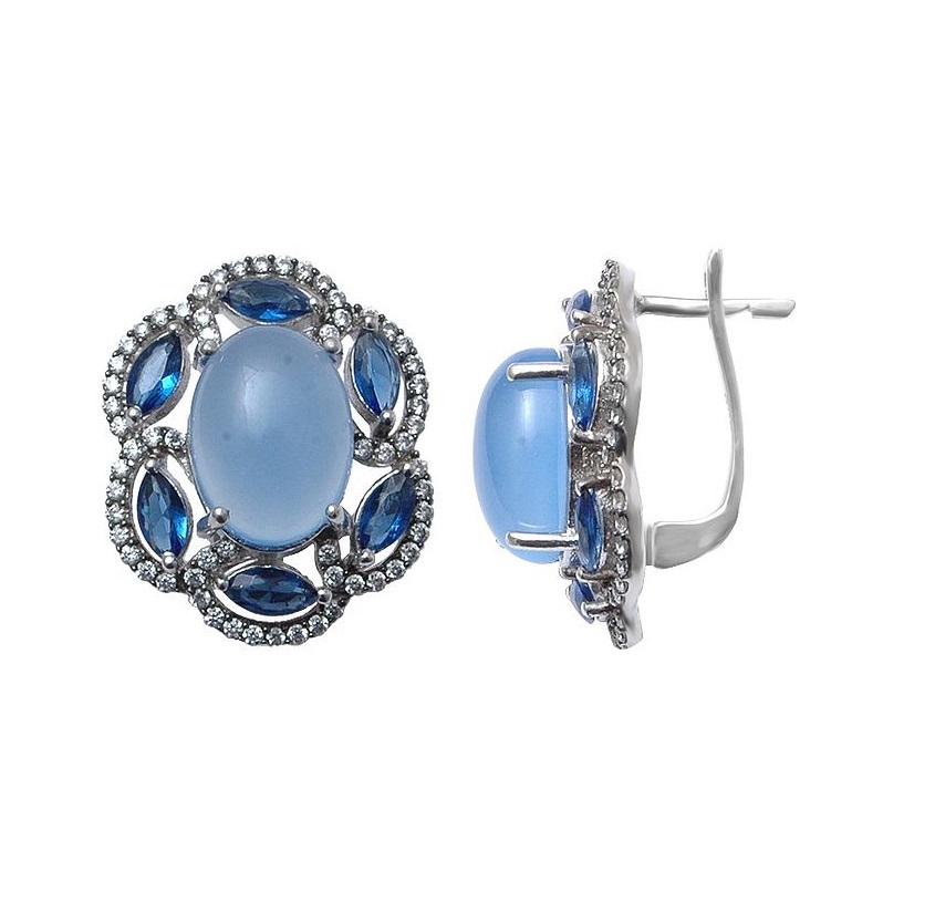

Серьги из серебра с агатом Balex Jewellery 2410931608, 2410931608