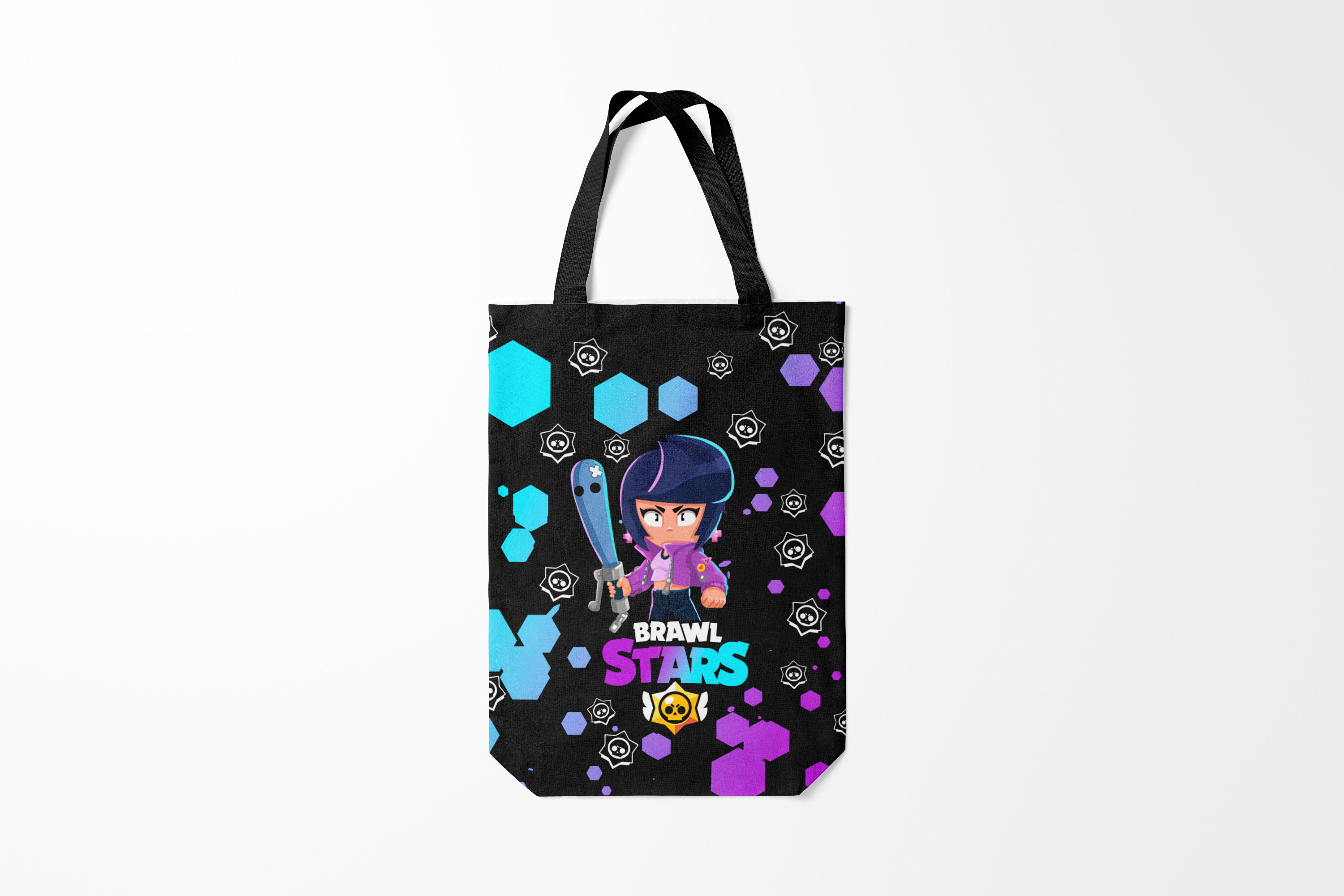 

Сумка шoппер унисекс Burnettie Brawl Stars BIBI., фиолетовый; голубой, Brawl Stars BIBI.