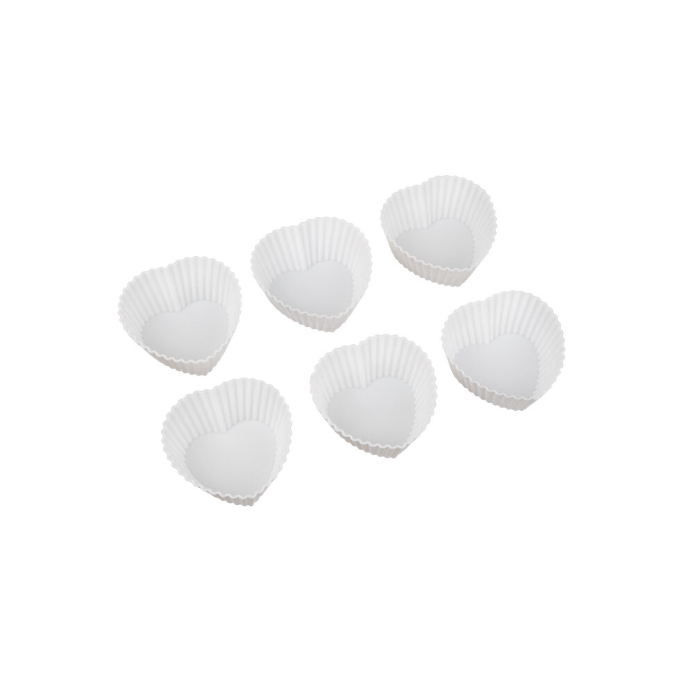 

Форма силиконовая S-CHIEF для пирожных SPC-0327 7 x 7 x 3.2 см 6 шт сердце, Желтый, SPC-0327