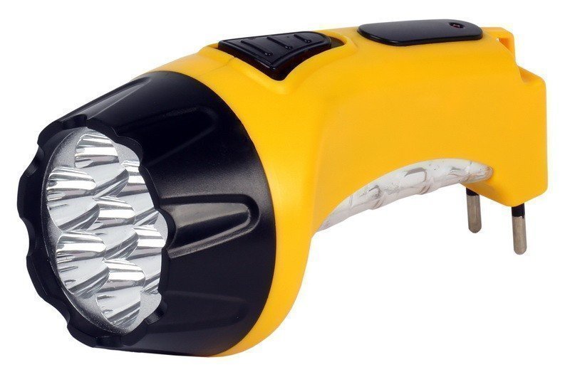 фото Аккумуляторный светодиодный фонарь 7+8 led smart buy sbf-88-y желтый, прямая зарядка