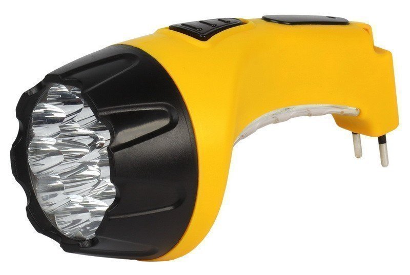 Аккумуляторный светодиодный фонарь 15+10 LED Smart Buy SBF-89-Y желтый, прямая зарядка