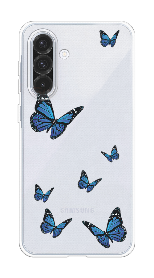 

Чехол на Samsung Galaxy A36 5G "Blue butterflies", Синий;черный, 2110650-1