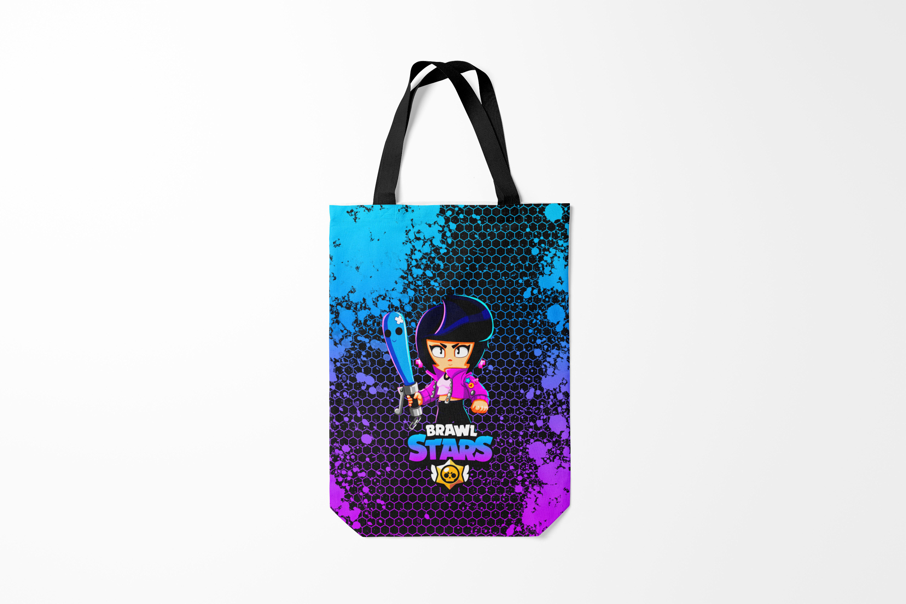 

Сумка шoппер унисекс Burnettie Brawl Stars BIBI, черный; розовый, Brawl Stars BIBI