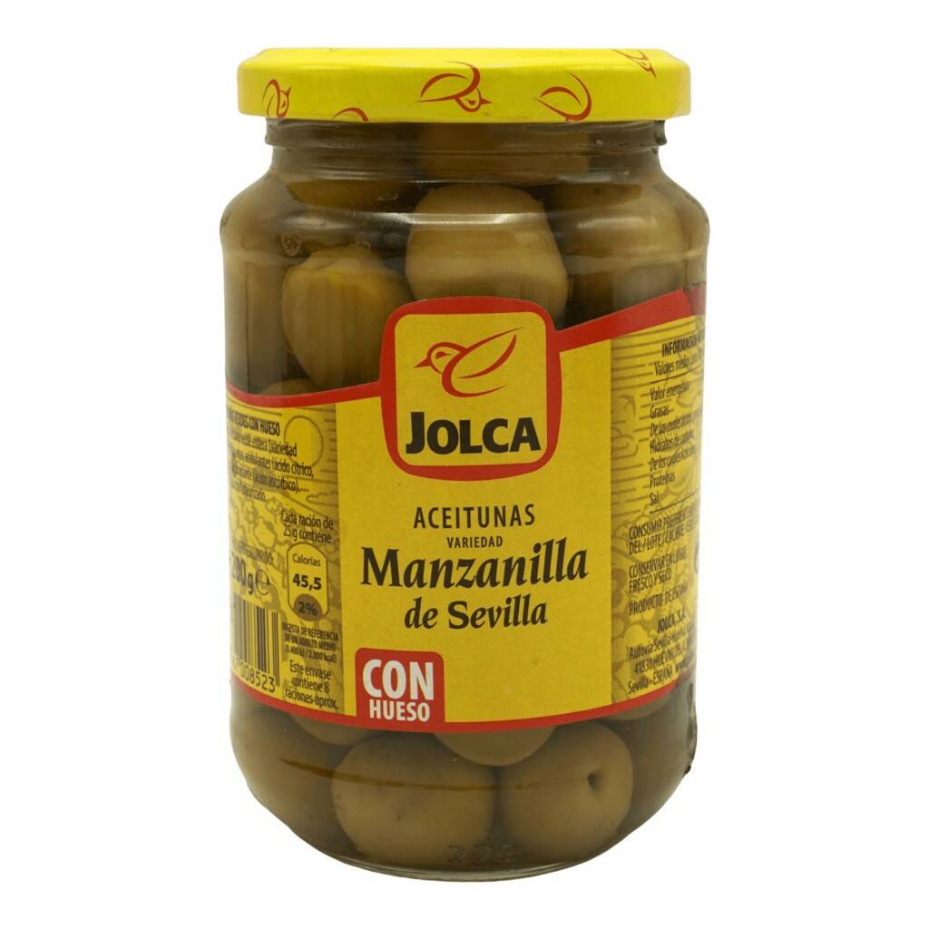 

Оливки Jolca Manzanilla зеленые с косточкой 350 г