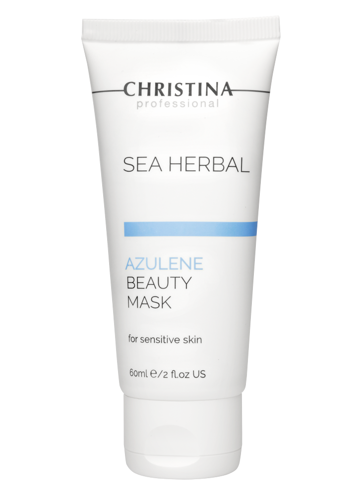 Маска для лица Christina Sea Herbal Beauty Mask Azulene 60 мл набор flextravel с наклейкой из экокожи темно зеленый 3 шт по 50 мл
