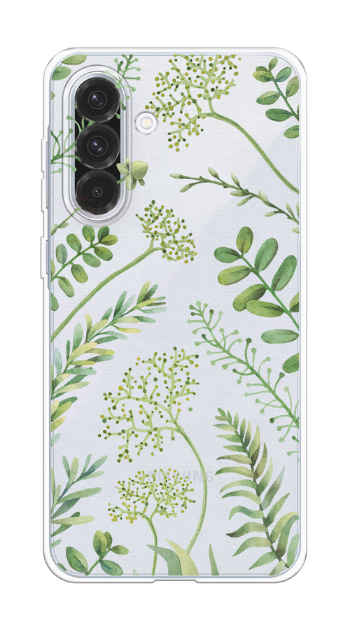 

Чехол на Samsung Galaxy A36 5G "Green Leaves", Зеленый;прозрачный, 2110650-1
