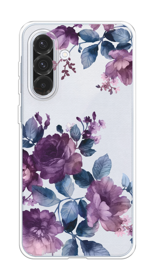 

Чехол на Samsung Galaxy A36 5G "Purple Blossoms", Синий;фиолетовый, 2110650-1