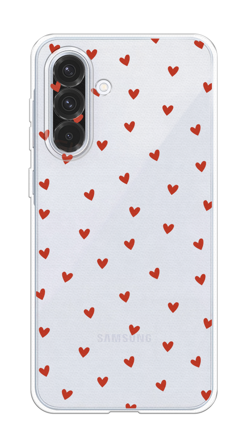 

Чехол на Samsung Galaxy A36 5G "Red hearts", Красный;прозрачный, 2110650-1