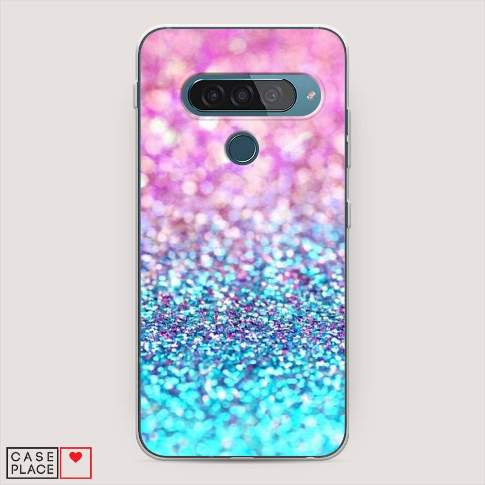 

Чехол Awog "Розово-голубые глиттеры рисунок" для LG G8s ThinQ