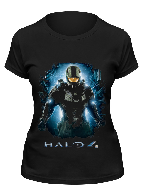 

Футболка женская Printio Halo 4 черная 2XL, Черный, Halo 4