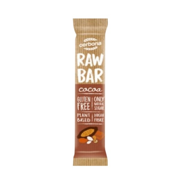 фото Батончик cerbona rawbar cocoa кешью-миндаль-какао 30 г