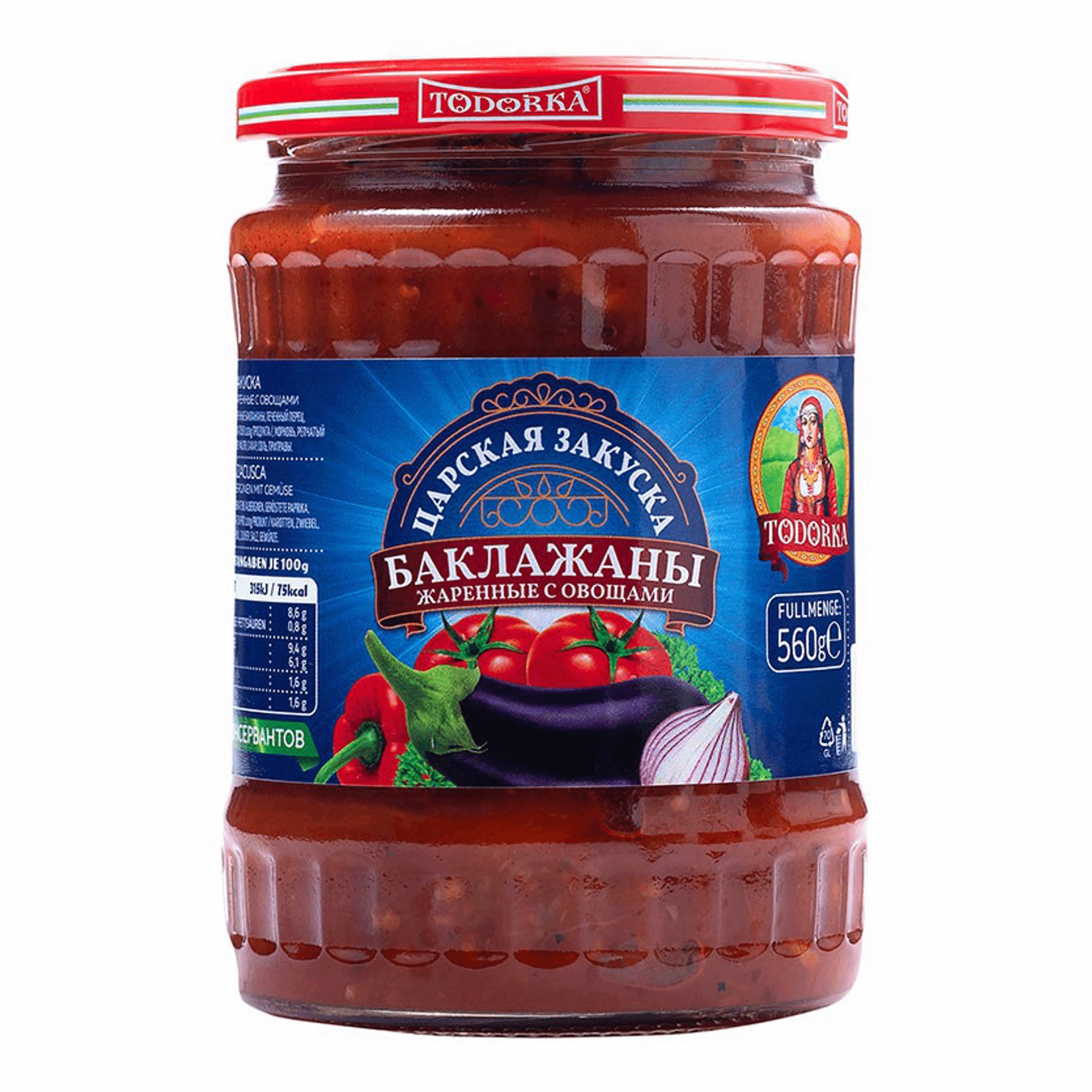 

Баклажаны Todorka Царская закуска жареные с овощами 560 г