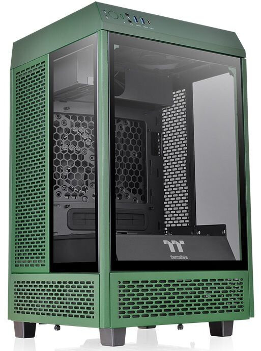 фото Корпус для компьютера thermaltake the tower 100 racing green black