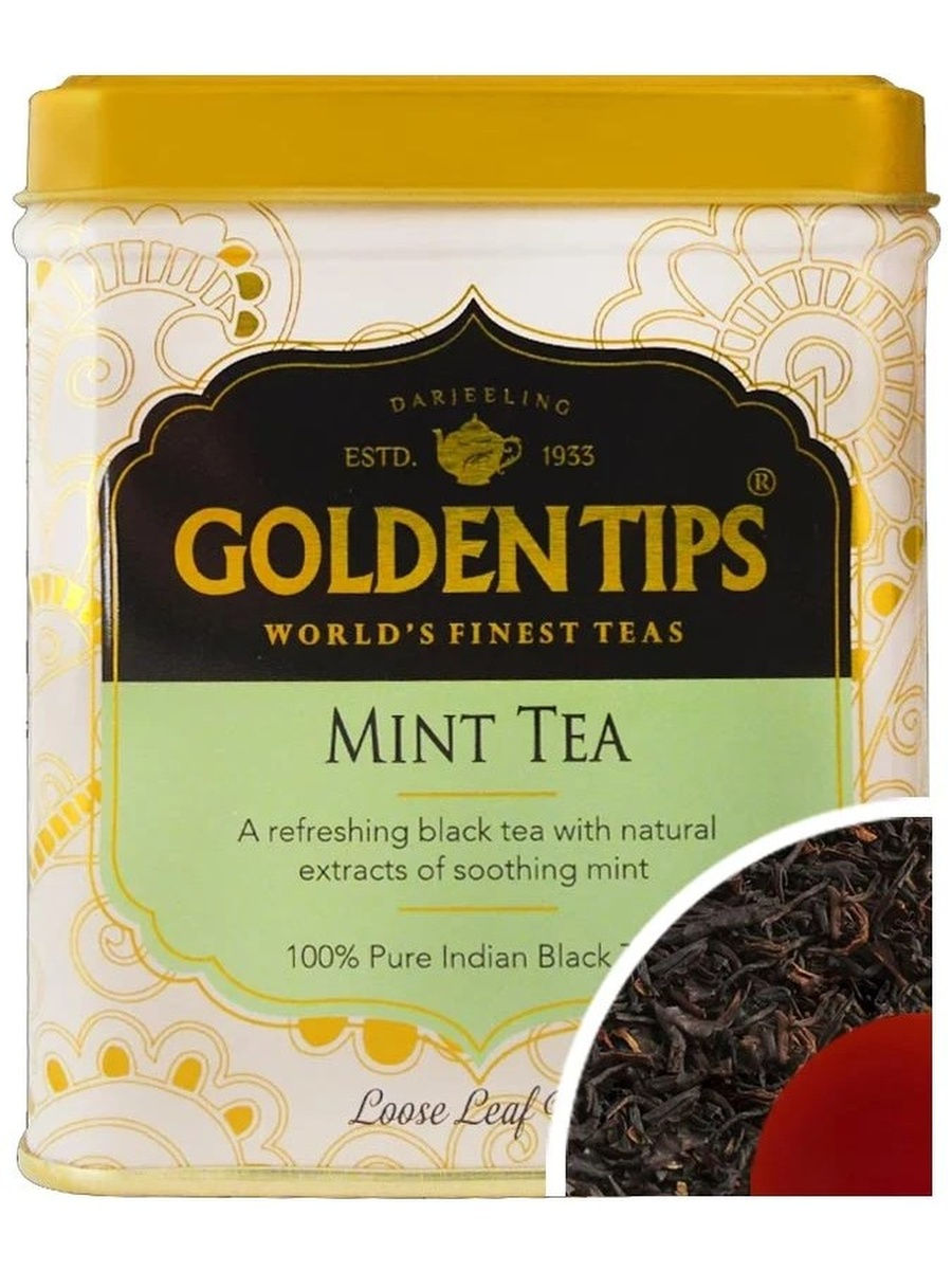 

Чай черный Golden Tips Teas с мятой листовой 100 г