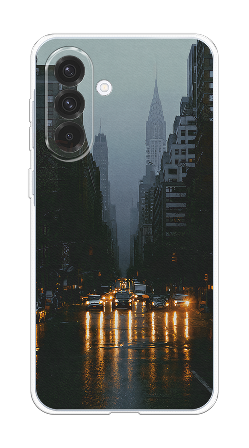 

Чехол на Samsung Galaxy A36 5G "Дождливый Нью Йорк", Черный;серый, 2110650-1