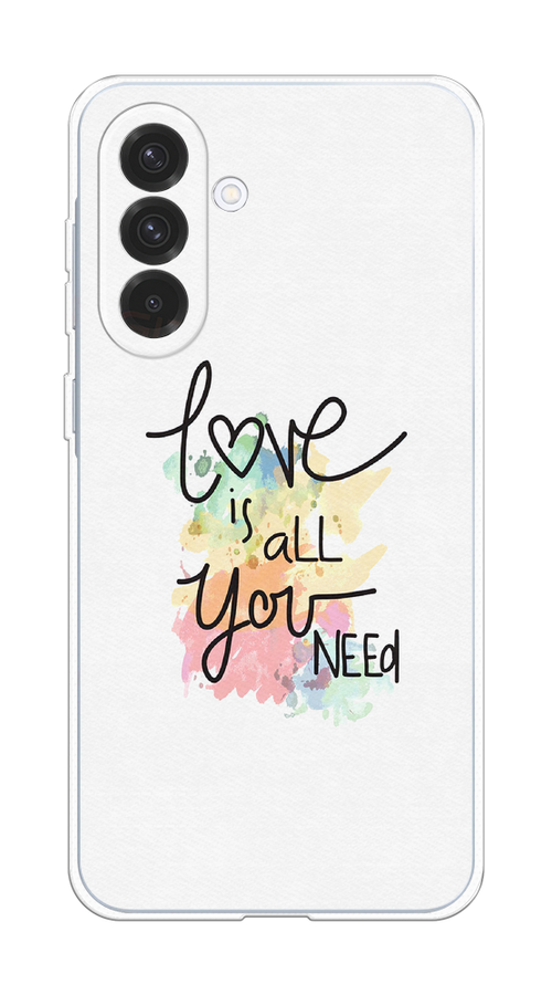 

Чехол на Samsung Galaxy A36 5G "Love is all you need", Белый;черный;зеленый, 2110650-1