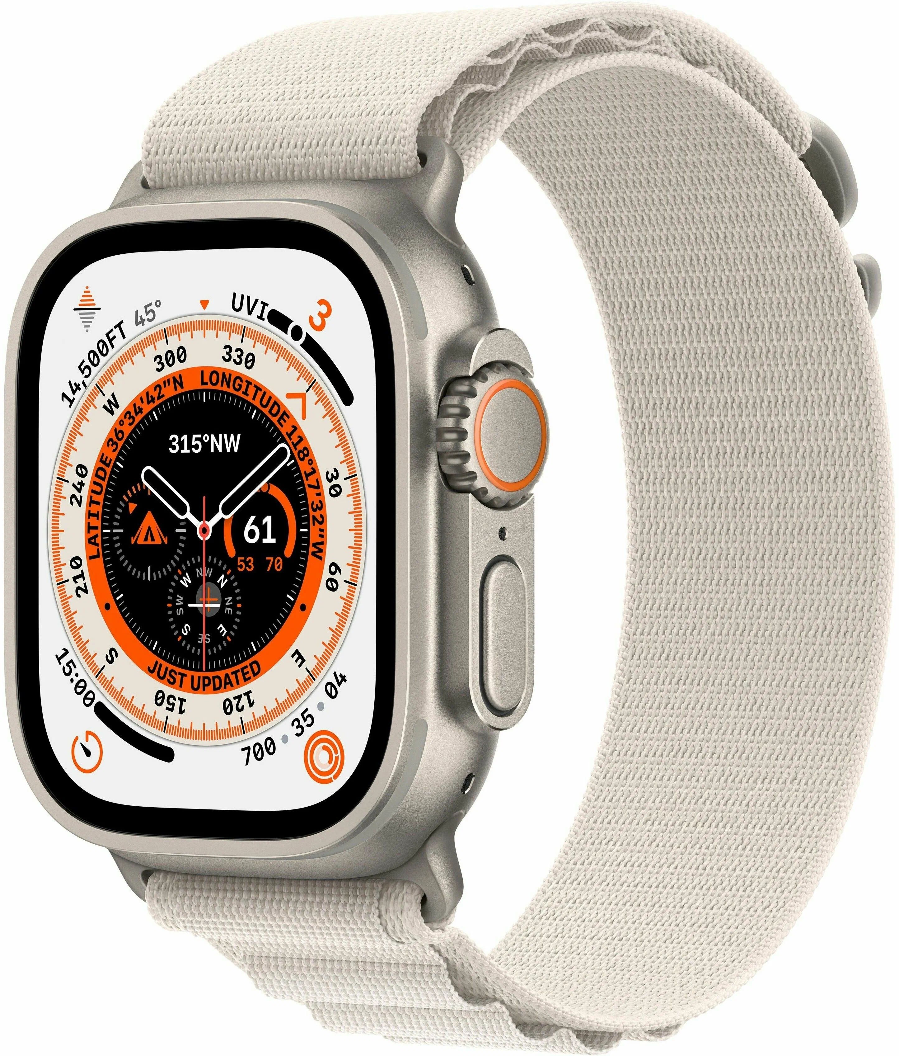 

Смарт-часы Apple Watch Ultra GPS, Cellular, Titanium Case 49 мм, A2684, MQFR3AE/A