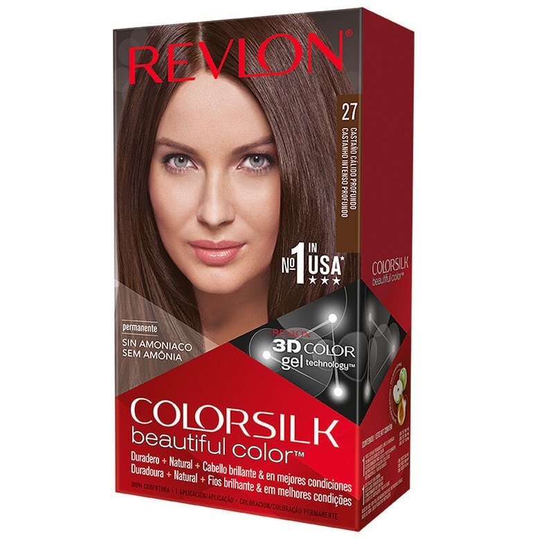 Краска для волос REVLON Colorsilk 27 Deep Rich Brown насыщенный каштановый 130 мл