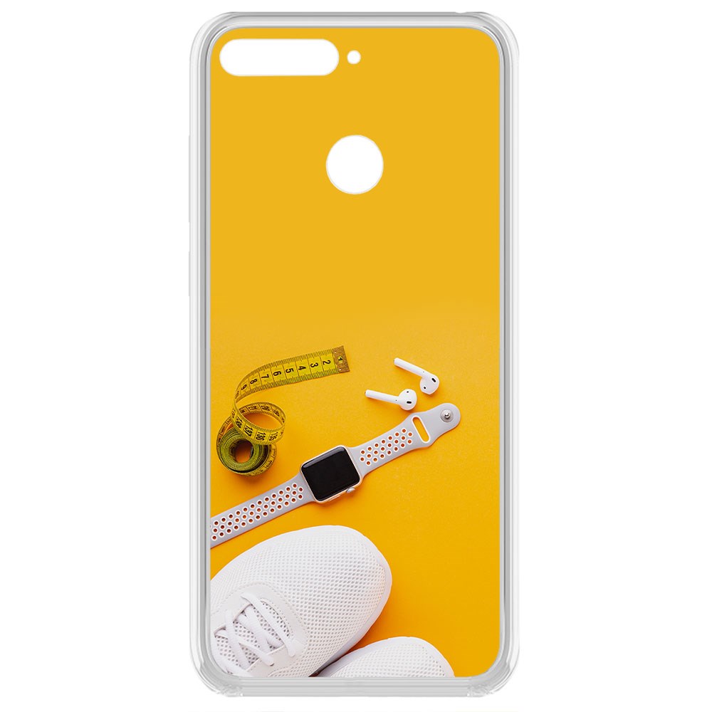 

Чехол-накладка Krutoff Clear Case Кроссовки женские Фитнес для Huawei Y6 Prime (2018)
