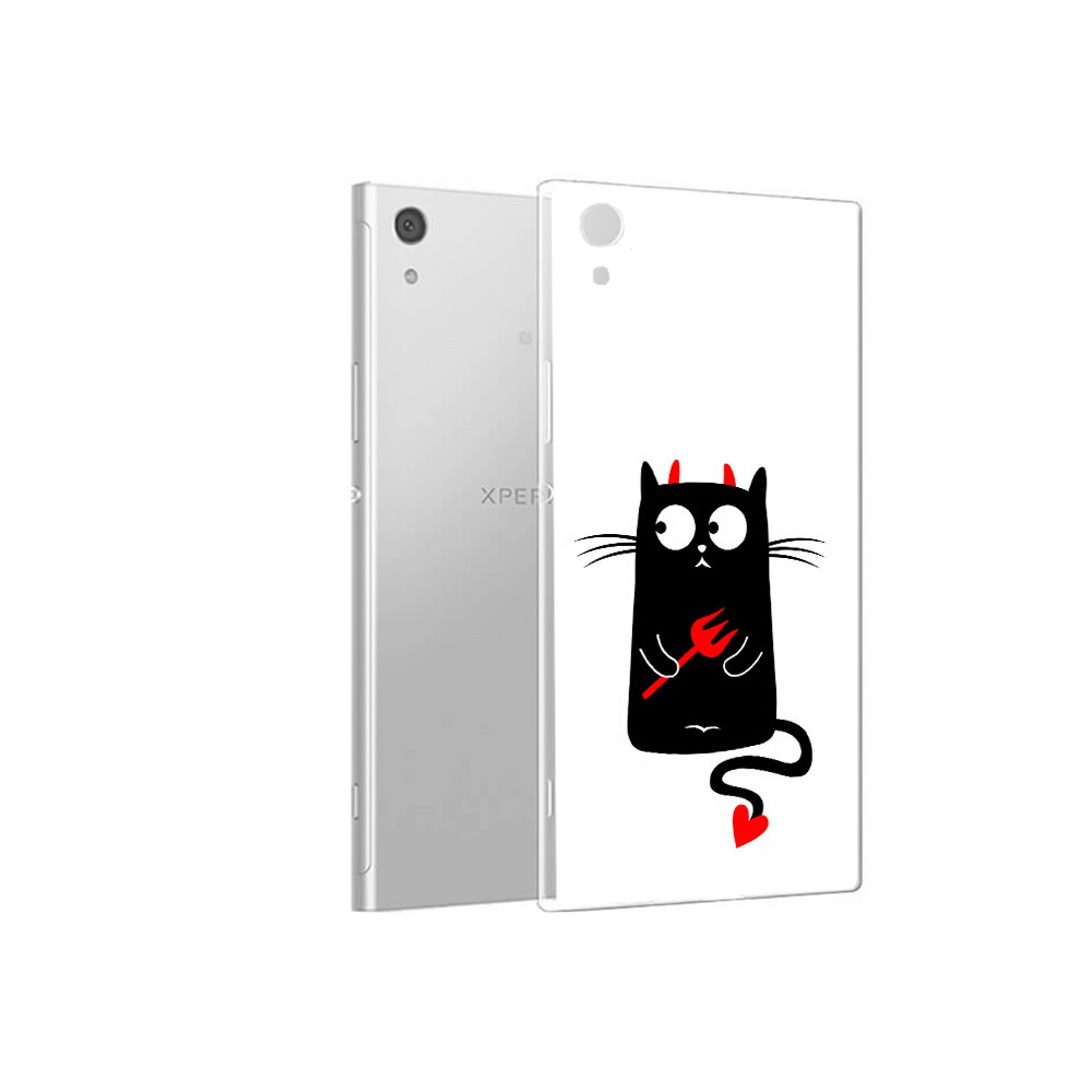 

Чехол MyPads Tocco для Sony Xperia XA1 Кот демон (PT67093.240.97), Прозрачный, Tocco
