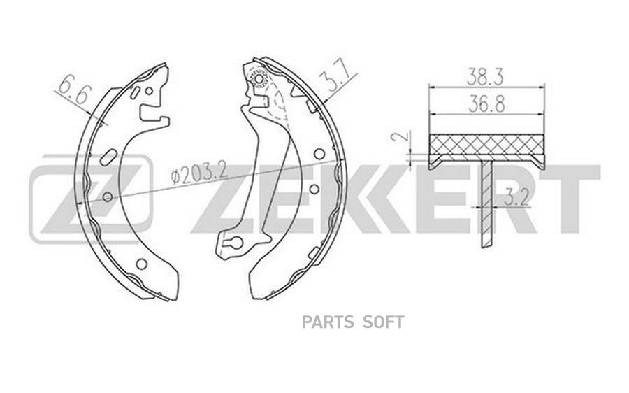 

Тормозные колодки ZEKKERT BK4319