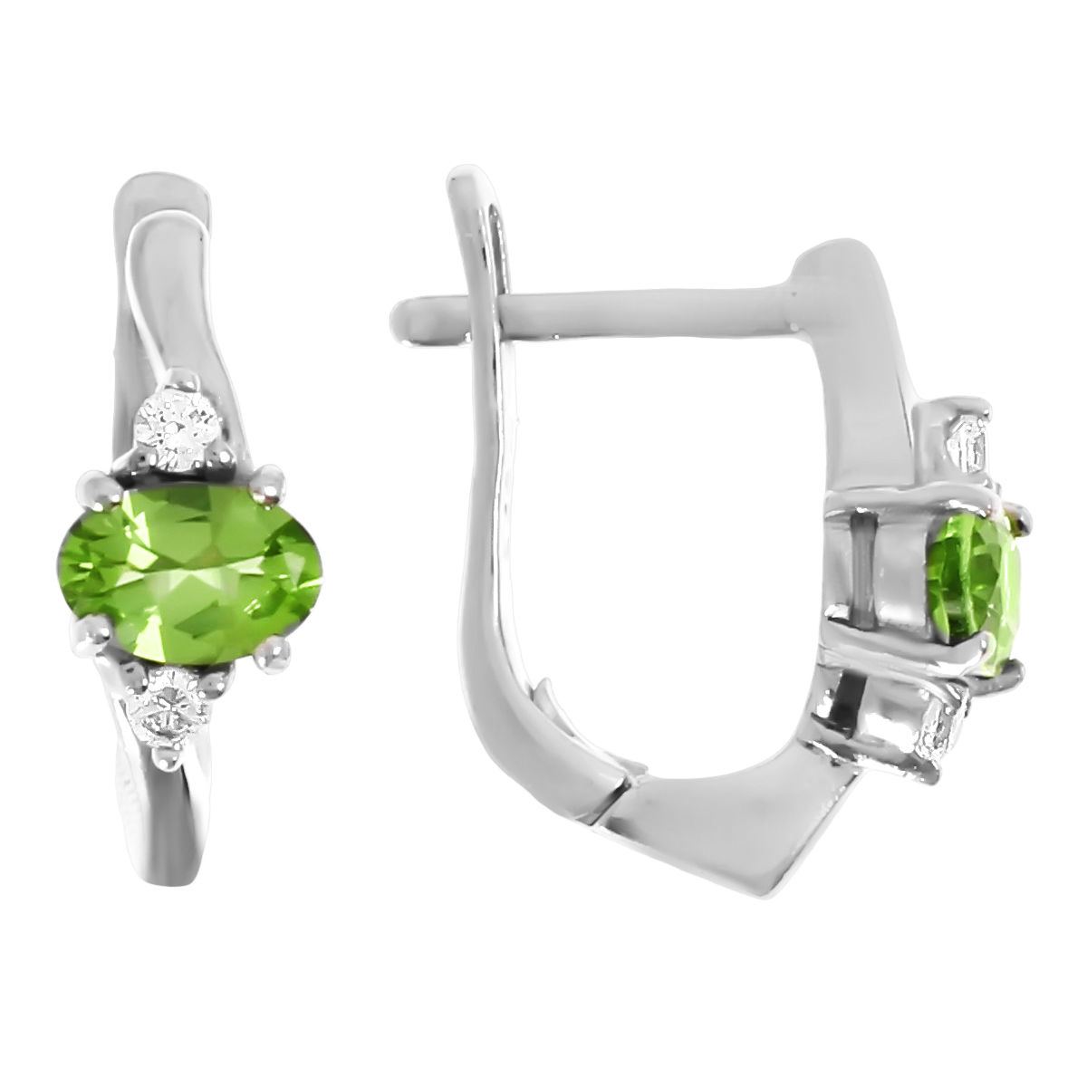 

Серьги из серебра с хризолитом Balex Jewellery 2405933667, 2405933667