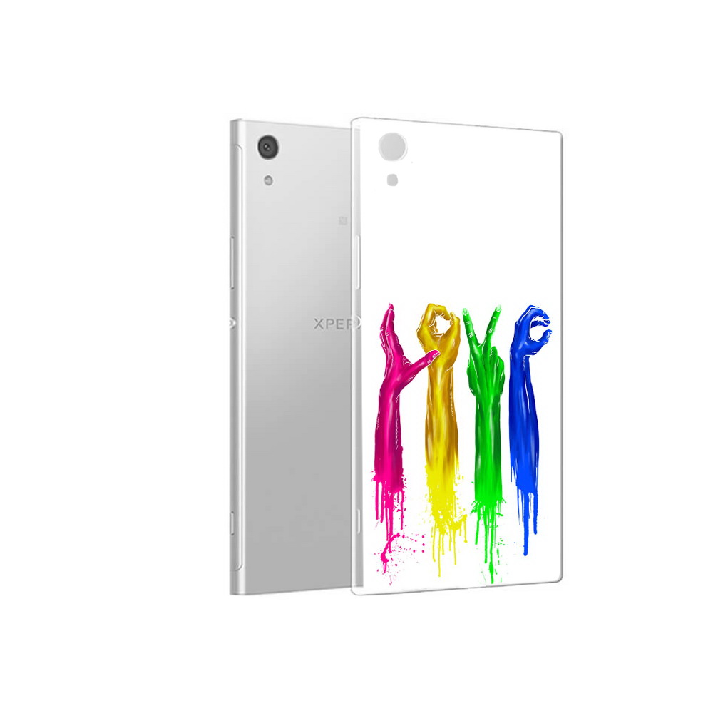 

Чехол MyPads Tocco для Sony Xperia XA1 яркие руки love (PT67093.240.707), Прозрачный, Tocco