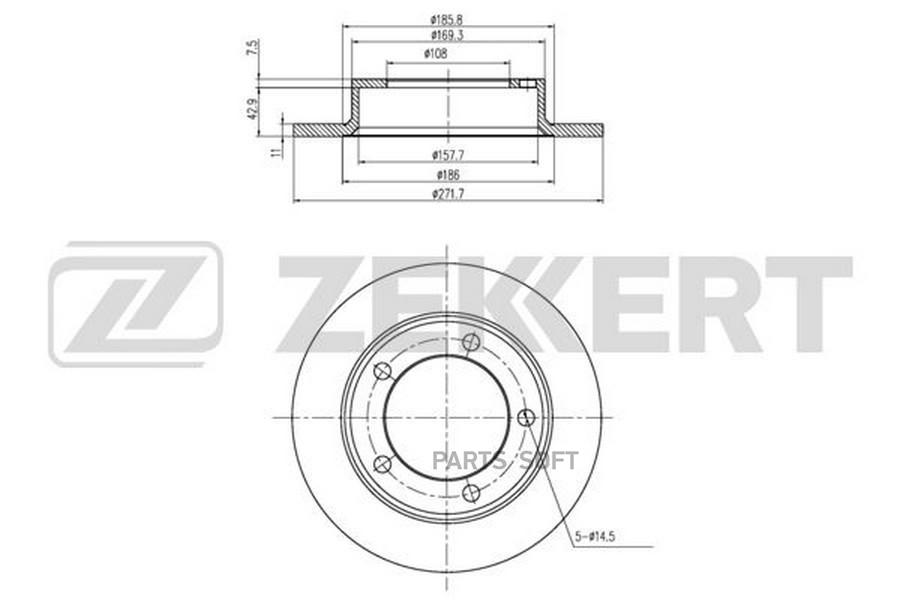 

Тормозной диск ZEKKERT BS5913