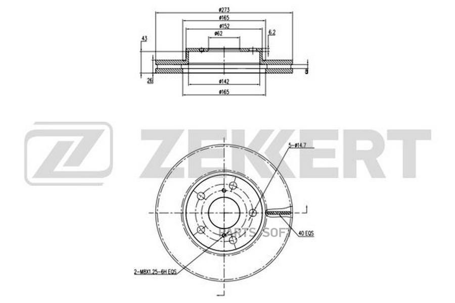 

Тормозной диск ZEKKERT BS5801