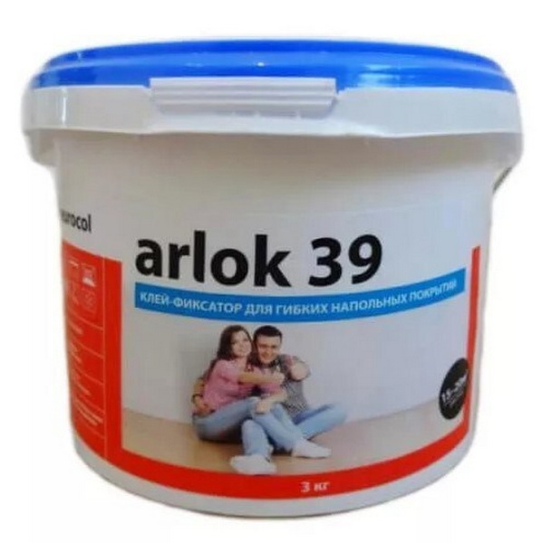 Клей-фиксатор для гибких напольных покрытий EUROCOL Arlok 39 3кг клей eurocol arlok 33 ведро 7 кг