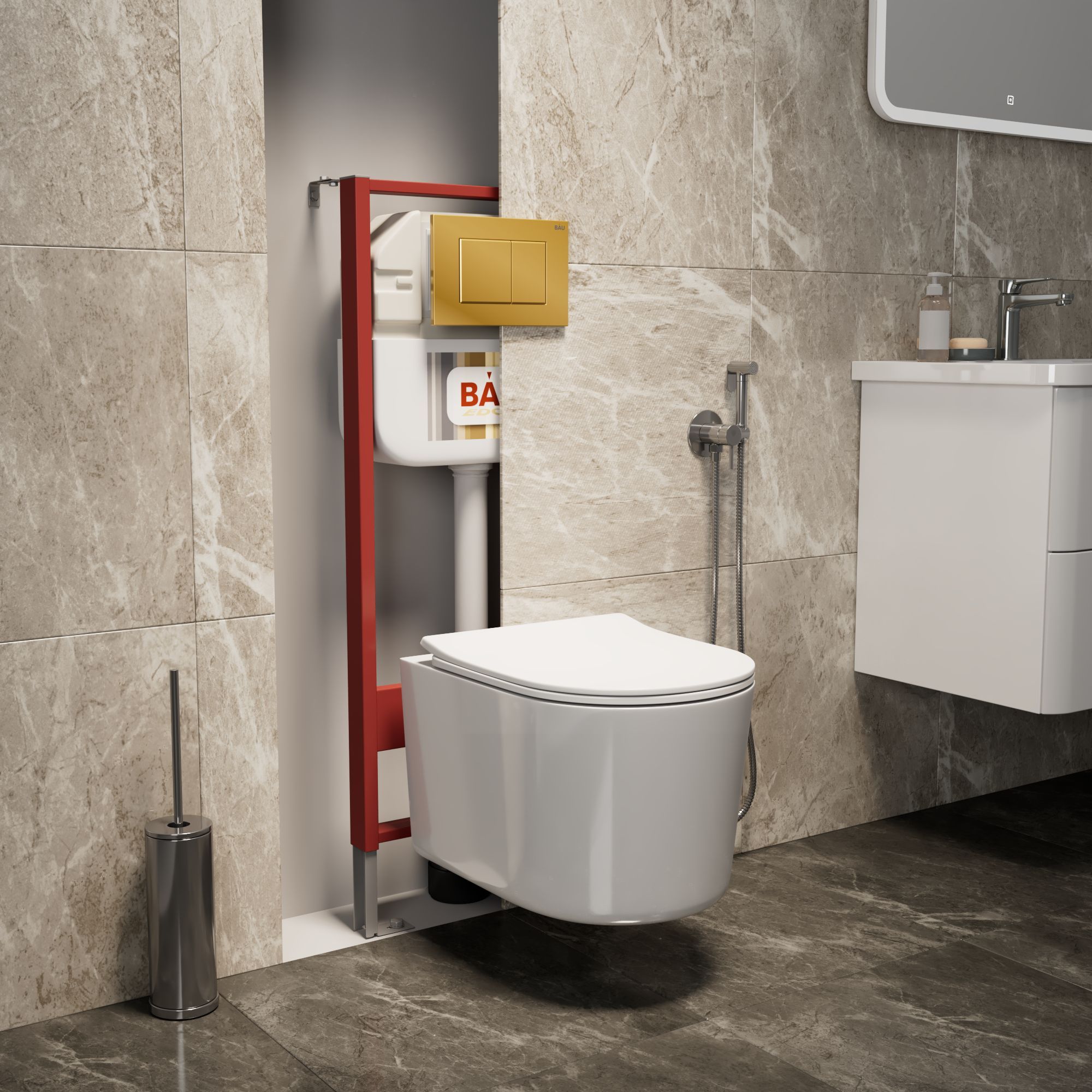 

Комплект BAU 6 в 1: инсталляция BAU NEO 45, унитаз Bau Hotel PRO, сиденье, клавиша BAU, NEO45700_NM0003-PRO