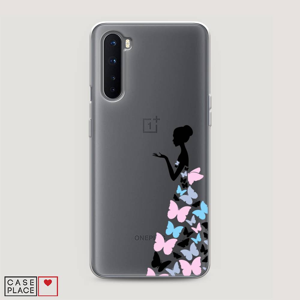 фото Чехол awog "платье из бабочек" для oneplus nord