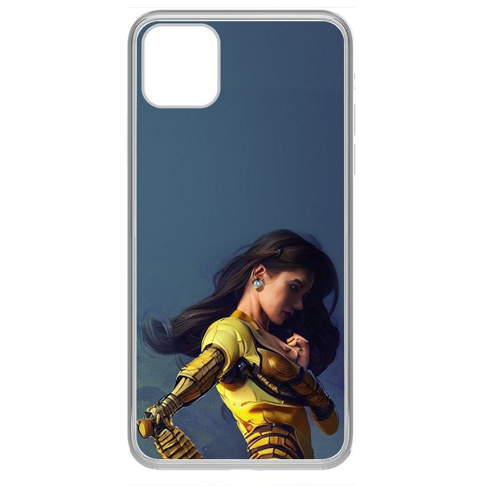

Чехол-накладка Krutoff Clear Case Кибердевушка для iPhone 11 Pro Max
