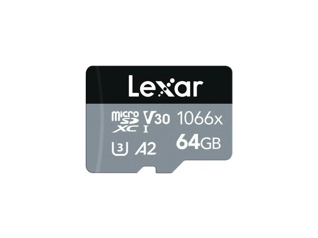 

Карта памяти Lexar Pro 1066x microSDXC Class 10 A2 V30 UHS-I U3 64 Gb, 1066x microSDXC Class 10 A2 V30 UHS-I U3