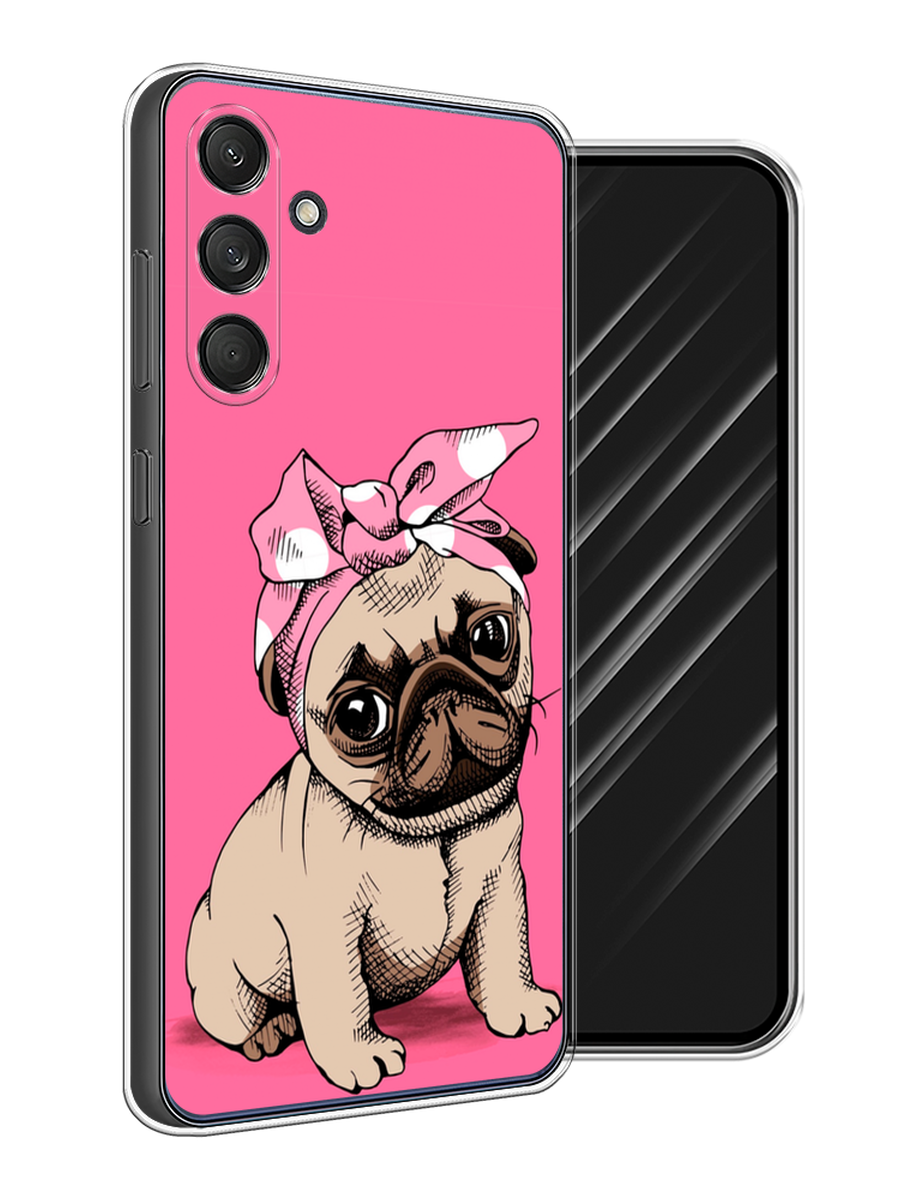 

Чехол Awog на Samsung Galaxy M55 "Dog Pin-Up", Розовый;бежевый, 2109650-1