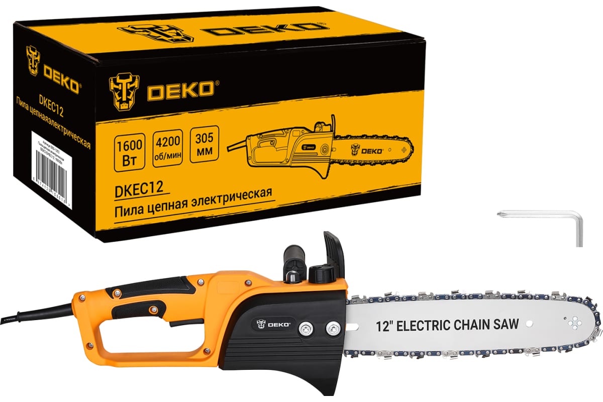 

Электрическая цепная пила DEKO DKEC12 065-1213 1600Вт 30,5 см, DKEC12