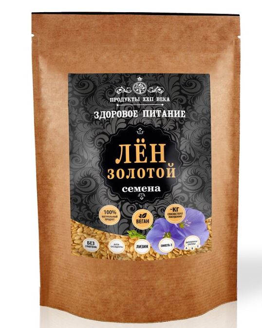 

Лен золотой, семена, 400 гр, Продукты XXII века