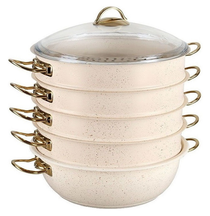 

Мантоварка с антипригарным покрытием 5,8 л O.M.S. Collection "GRANITE COUSCOUS PAN SET", GRANITE COUSCOUS PAN SET