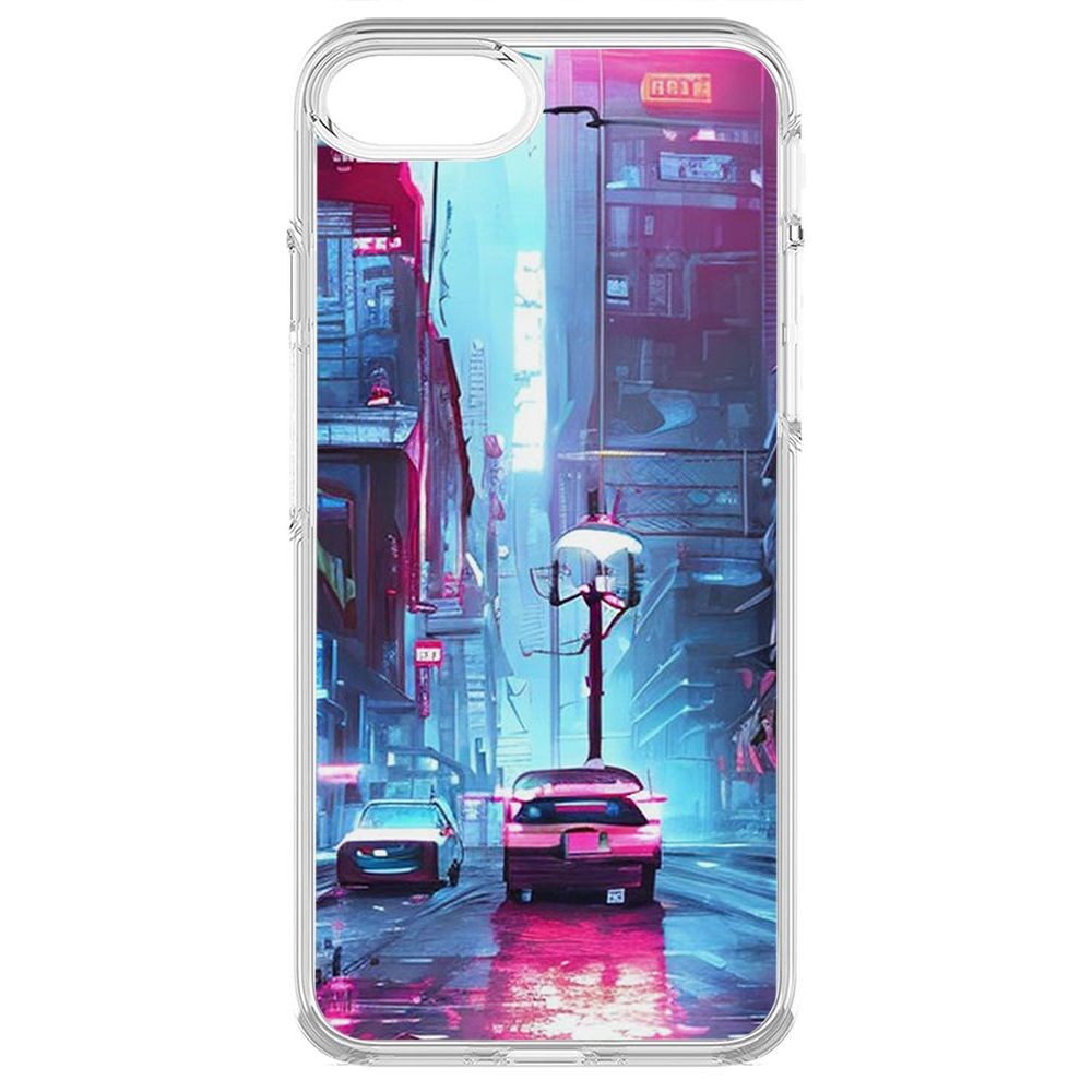 

Чехол-накладка Krutoff Clear Case Киберпанк Улица для iPhone 6S, Прозрачный