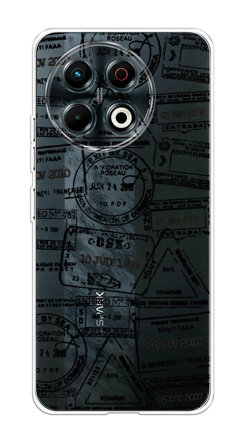 

Чехол на Tecno Spark 30 Pro Visa stamps 2, Белый;черный;серый, 309850-1
