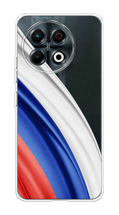 

Чехол на Tecno Spark 30 Pro Флаг России уголок, Белый;синий;красный;прозрачный, 309850-1