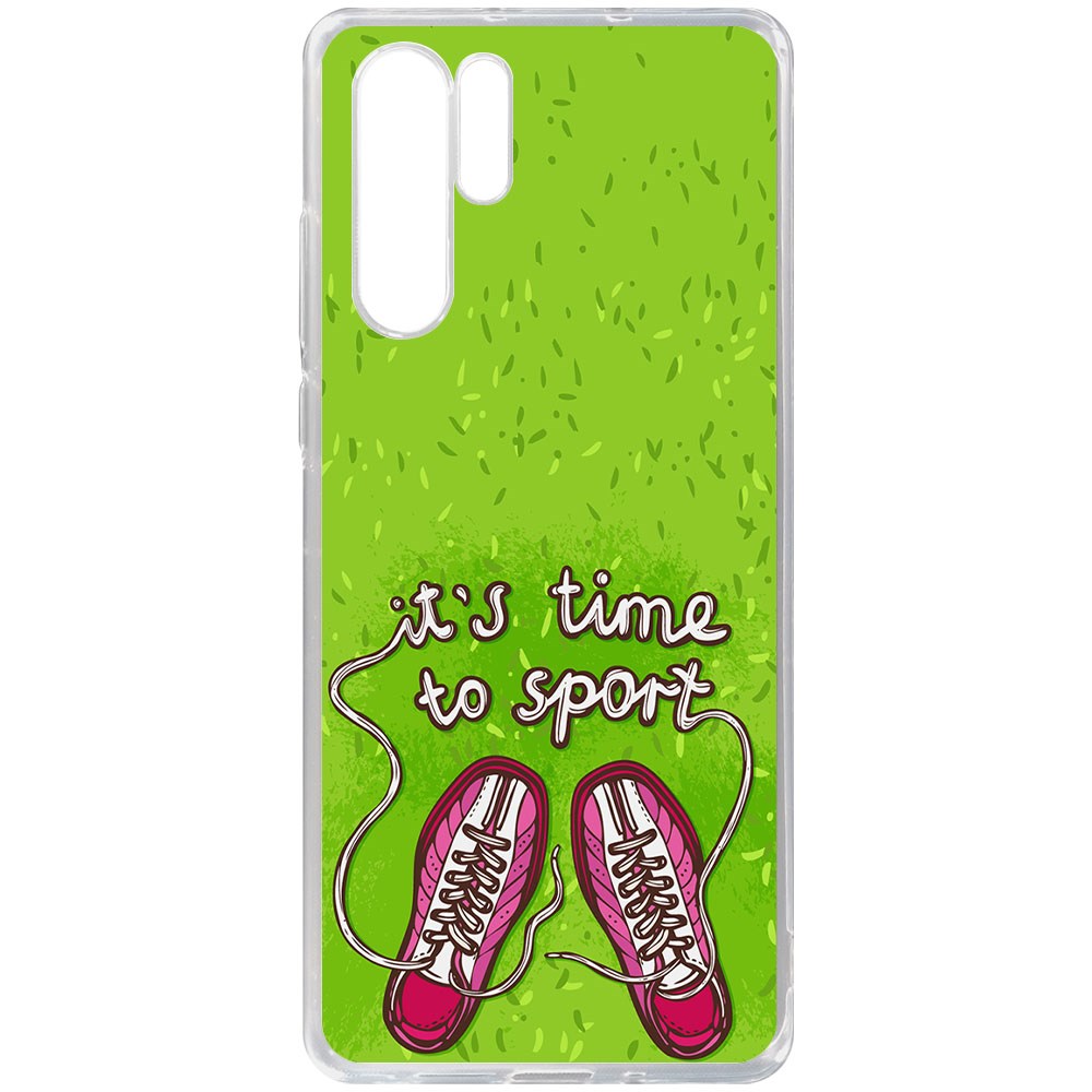 

Чехол-накладка Krutoff Clear Case Кроссовки женские Время спорта для Huawei P30 Pro