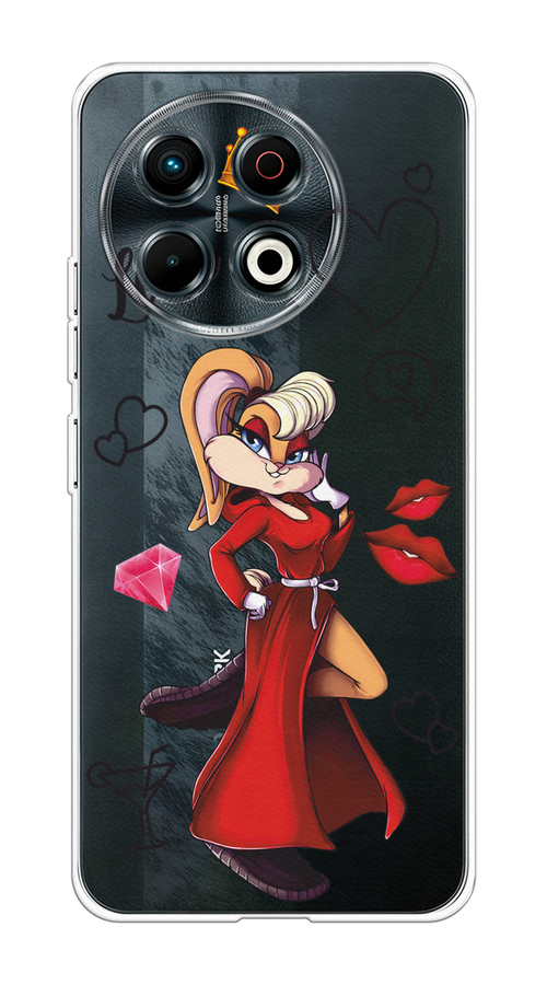 

Чехол на Tecno Spark 30 Pro Rich Lola Bunny, Красный;бежевый;оранжевый, 309850-1