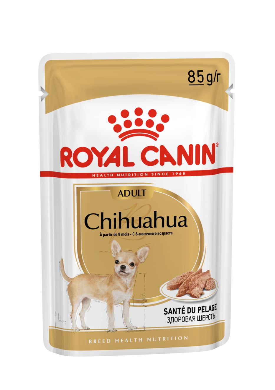 фото Влажный корм для собак royal canin chihuahua adult, чихуахуа, мясо, 85г