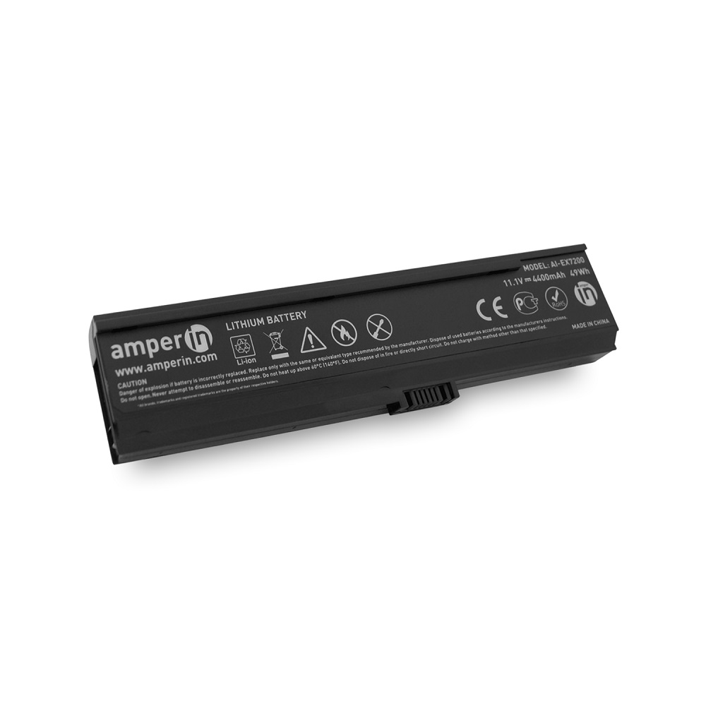 фото Аккумуляторная батарея amperin для ноутбука acer tm 7220 11.1v 4400mah (49wh) ai-ex7200