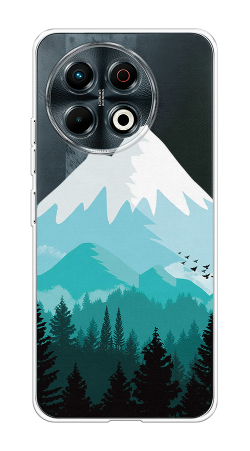 

Чехол на Tecno Spark 30 Pro Синяя снежная гора, Белый;голубой;бирюзовый, 309850-1